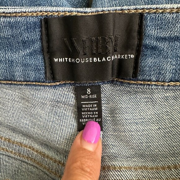 2/$30 White House Black Market Mid-Rise Everyday Soft Girlfriend Jeans 8 #A0156 - Picture 10 of 12